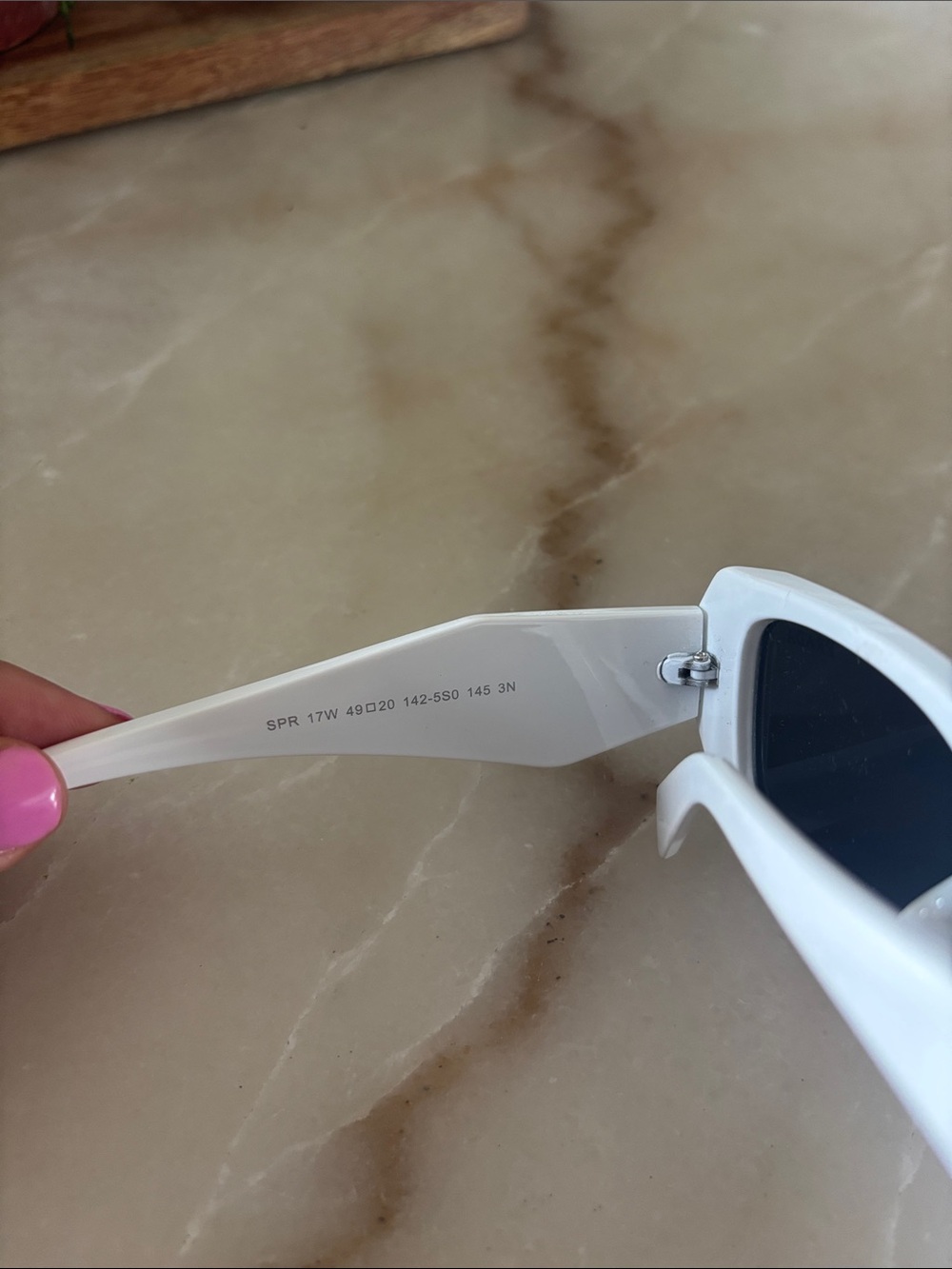 Prada Glossy White Logo Temple Sunglasses - Picture 3 of 8
